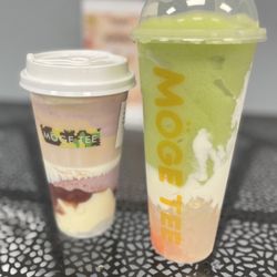 Moge Tee - Cheese Foam Avocado Tea; Fresh Taro Bubble Milk Tea