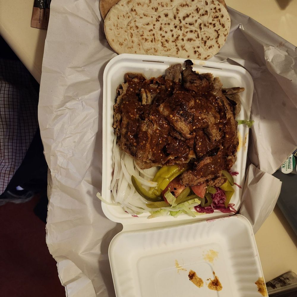 Kebab & Pizza House - My 3 kebab meal, with hot sauce and pita. - Fast Food Near Me - Newcastle, STS