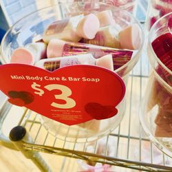 Bath & Body Works - 2$ hand creams  3$ body care & bar soaps $4 hand sanitizers