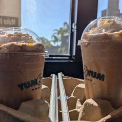 Yum Yum Donuts - Mocha Caramel Chilla & French Vanilla Caramel Chilla!