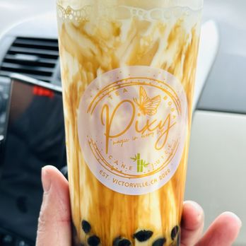 Pixy Boba - a person holding a cup of bubble tea - Bubble Tea Near Me - Victorville, California