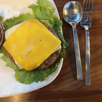 Horizon 76 - "$10" lunch patty of a side salad plate. Spoon and fork for size Reference - New American Near Me - Keller, Texas Horizon 76 - "$10" lunch patty of a side salad plate. Spoon and fork for size Reference - New American Near Me - Keller, Texas