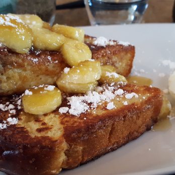 Brickwood Coffee & Bread - French Toasted Brioche with Poached Bananas and Creamy Mascarpone - Coffee & Tea Near Me - London, XGL Brickwood Coffee & Bread - French Toasted Brioche with Poached Bananas and Creamy Mascarpone - Coffee & Tea Near Me - London, XGL