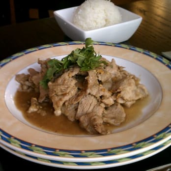 Sugar Palm - Moo Pad Ka Tiam, pork cooked with lemon grass - Thai Near Me - Alexandria, Virginia Sugar Palm - Moo Pad Ka Tiam, pork cooked with lemon grass - Thai Near Me - Alexandria, Virginia
