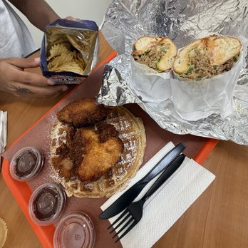 Monty's Alhambra  - Monty's Favorite #2 and Legendary Chopped Cheese with chips - Chicken Shop Near Me - Alhambra, California