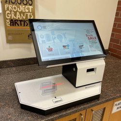 Omaha Public Library - Millard Branch - Self check out