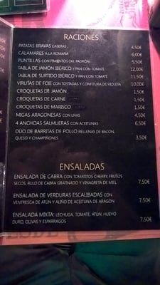 Menu photo 2 El Patio del Plata Zaragoza, Z