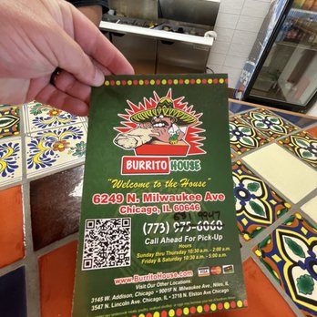 Burrito House - Carry out  menu - Fast Food Near Me - Chicago, Illinois
