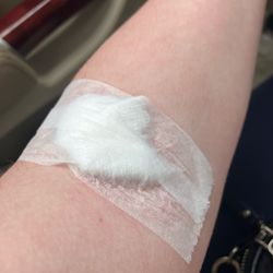 UW Health Hospital - The bandage from my bloodwork! Works very well, doesn't fall of when I bend my arm. Wonderful work :)