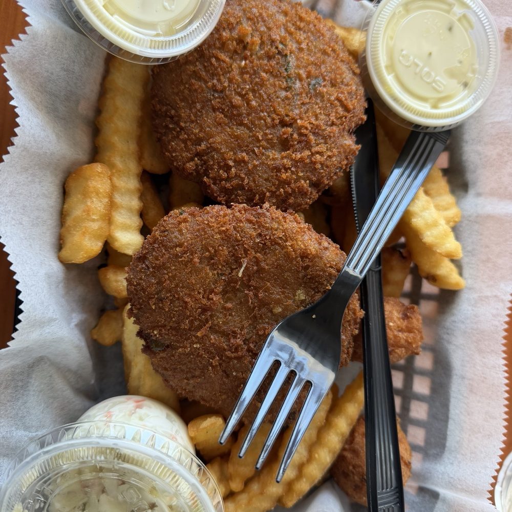 Dockside Seafood Restaurant - Crab Cakes Basket - Seafood Near Me - Jacksonville Beach, Florida Dockside Seafood Restaurant - Crab Cakes Basket - Seafood Near Me - Jacksonville Beach, Florida