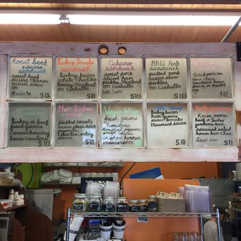 Latitude 59 - menus on the wall of a restaurant - Coffee & Tea Near Me - Homer, Alaska