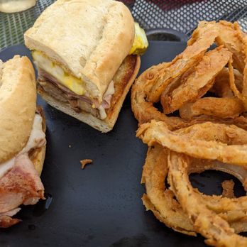 Iron Key Brewing - Cubano w/ Onion Rings - Breweries Near Me - Columbus, North Carolina Iron Key Brewing - Cubano w/ Onion Rings - Breweries Near Me - Columbus, North Carolina