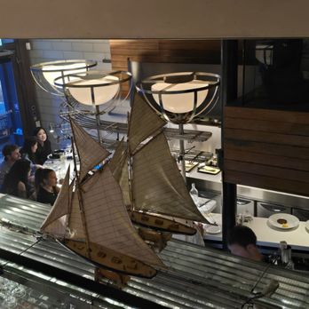 Crabshakk - View of the model sailboats and people-watching from the mezzanine - Seafood Near Me - Glasgow, GLG