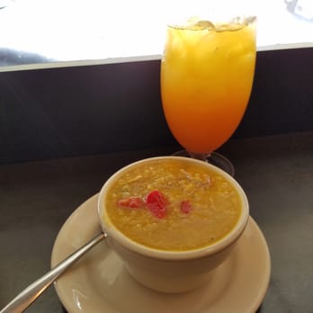 Molini's - Chicken, rice, & veggie soup with passion fruit juice. - Latin American Near Me - San Juan, Puerto Rico Molini's - Chicken, rice, & veggie soup with passion fruit juice. - Latin American Near Me - San Juan, Puerto Rico