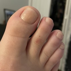 Half painted toe?
