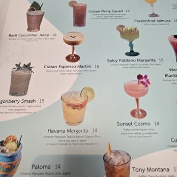 Havana Grill - Part of drink menu - Cuban Near Me - San Diego, California Havana Grill - Part of drink menu - Cuban Near Me - San Diego, California