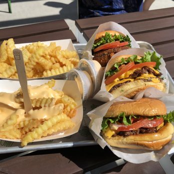 Shake Shack The School Yard - Double Cheeseburger, single cheeseburger, Shroom Burger. The shroom burger was one huge mushroom. Need to try next. - Fast Food Near Me - Sandy, Utah Shake Shack The School Yard - Double Cheeseburger, single cheeseburger, Shroom Burger. The shroom burger was one huge mushroom. Need to try next. - Fast Food Near Me - Sandy, Utah