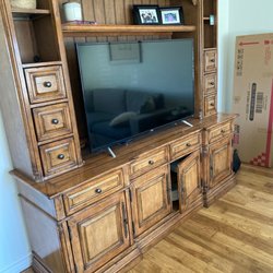 Encore Decor - Entertainment Cabinet/Hutch   Solid Hardwood. 88" tall x 86" wide