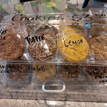 Thrive - Protein Cookies fully stocked - Snickerdoodle, Toffee, Lemon, Peanut Butter, Double Chocolate Walnut, Funfetti, and Walnut Chocolate Chip - Juice Bars & Smoothies Near Me - Rocklin, California