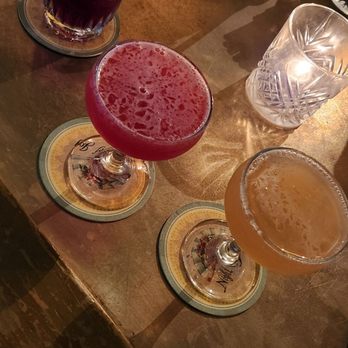 Night of Joy - Dill & Beet Vodka, Hibiscus Cinnamon Mezcal, Rosemary Ginger Bourbon - Lounges Near Me - Brooklyn, New York