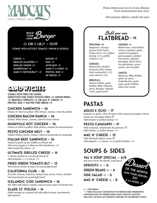 Menu photo 1 Madcats Palatine, IL Menu photo 1 Madcats Palatine, IL