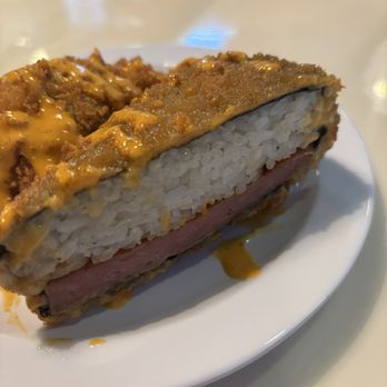 Moa Kai - Inside the deep fried spam musubi - Hawaiian Near Me - Orlando, Florida Moa Kai - Inside the deep fried spam musubi - Hawaiian Near Me - Orlando, Florida