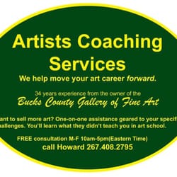 Bucks County Gallery Artists Coaching Services - We coach artists and help to market and sell more art.