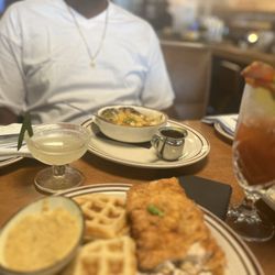 Chicken and Waffles, Short rib & grits, Bloody Mary