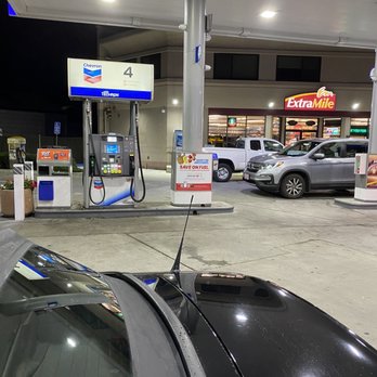 Chevron - a gas station at night - Gas Stations Near Me - San Leandro, California Chevron - a gas station at night - Gas Stations Near Me - San Leandro, California