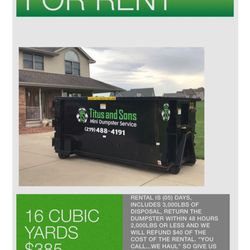 Titus and Sons Junk Removal and Mini Dumpster Rental Service