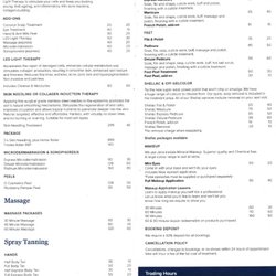 Feeling Smooth - Pricelist (as of Aug 2016)