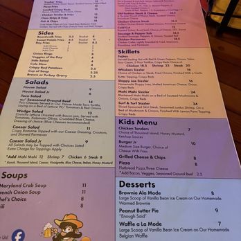 Whiskers Saloon - Menu 1 - Comfort Food Near Me - Ocean City, Maryland Whiskers Saloon - Menu 1 - Comfort Food Near Me - Ocean City, Maryland