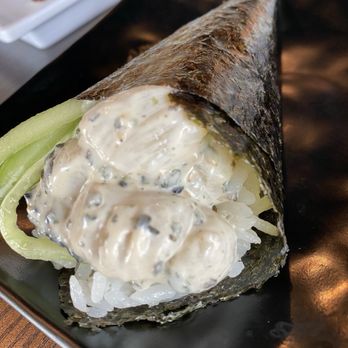 Orange Fish - Scallop Hand Roll - Ramen Near Me - La Verne, California Orange Fish - Scallop Hand Roll - Ramen Near Me - La Verne, California