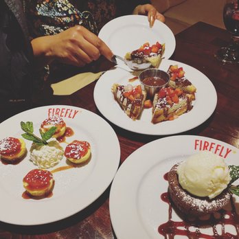 Firefly Tapas Kitchen + Bar - Flourless Chocolate Cake, Mini Passion Fruit Cheesecakes,  Lemon Berry Tarts Lemon Berry Tarts - Tapas/Small Plates Near Me - Las Vegas, Nevada