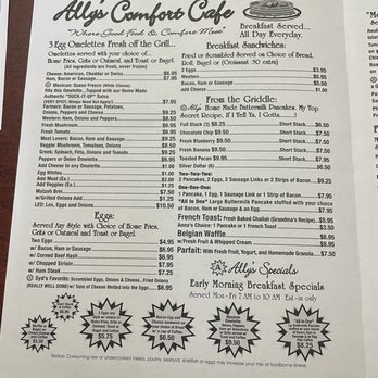 Ally's Comfort Cafe - Menu - Diners Near Me - Davie, Florida Ally's Comfort Cafe - Menu - Diners Near Me - Davie, Florida