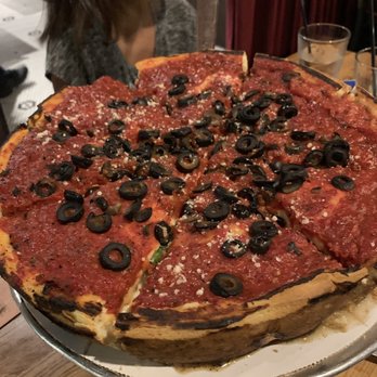 Giordano's - One of their main selections with black olives added. - Pizza Near Me - Oakbrook Terrace, Illinois Giordano's - One of their main selections with black olives added. - Pizza Near Me - Oakbrook Terrace, Illinois