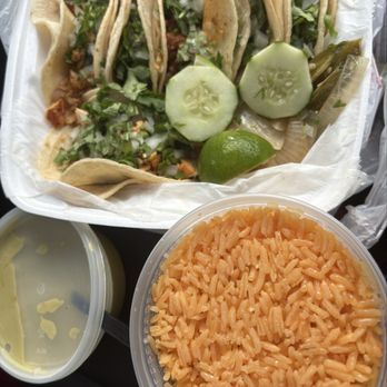 Ely Tortilleria y Comida - 7/8 Six Pollo Tacos and Arroz Chico - Tacos Near Me - Charlotte, North Carolina