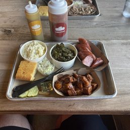 Two meat platter - Arkansas Brisket & Smoked Sausage