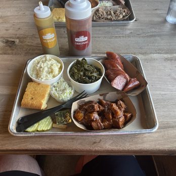 Black Hog BBQ - Two meat platter - Arkansas Brisket & Smoked Sausage - Barbeque Near Me - Frederick, Maryland