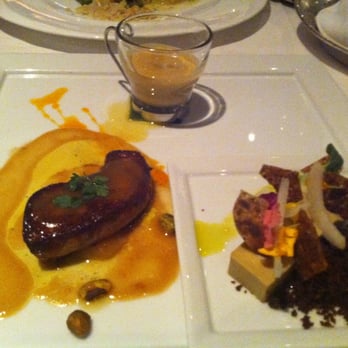 Le Papillon - Seared foie gras, foie gras terrine and a foie gras foam - French Near Me - San Jose, California