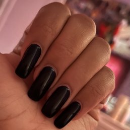 Nails are super chunky and not painted all the way. Nails are super chunky and not painted all the way.