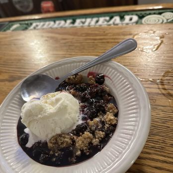 Ausable Inn - Blueberry cobbler w vanilla ice cream - Bed & Breakfast Near Me - Keene Valley, New York Ausable Inn - Blueberry cobbler w vanilla ice cream - Bed & Breakfast Near Me - Keene Valley, New York