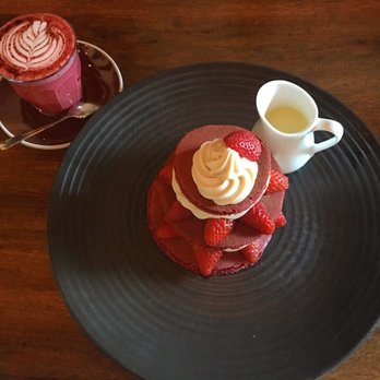 The Local Mbassy - Red velvet pancakes and red velvet latte - Coffee & Tea Near Me - Ultimo, NSW The Local Mbassy - Red velvet pancakes and red velvet latte - Coffee & Tea Near Me - Ultimo, NSW