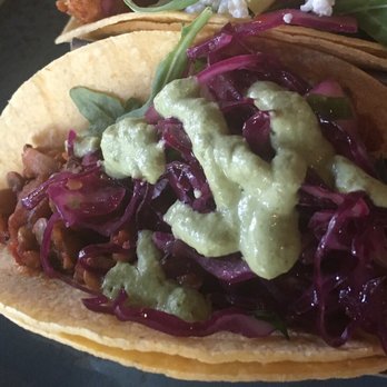 Sunspot - Vegan chorizo style lentil taco on corn tortilla instead of romaine leaf. - American Near Me - Knoxville, Tennessee Sunspot - Vegan chorizo style lentil taco on corn tortilla instead of romaine leaf. - American Near Me - Knoxville, Tennessee