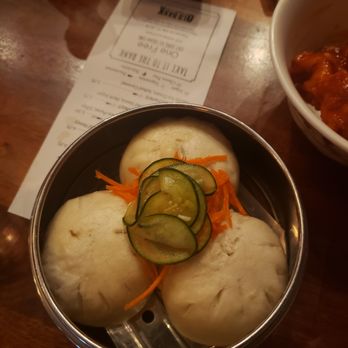 Anju Above - Hot steamy veg buns - Asian Fusion Near Me - Bloomington, Illinois Anju Above - Hot steamy veg buns - Asian Fusion Near Me - Bloomington, Illinois