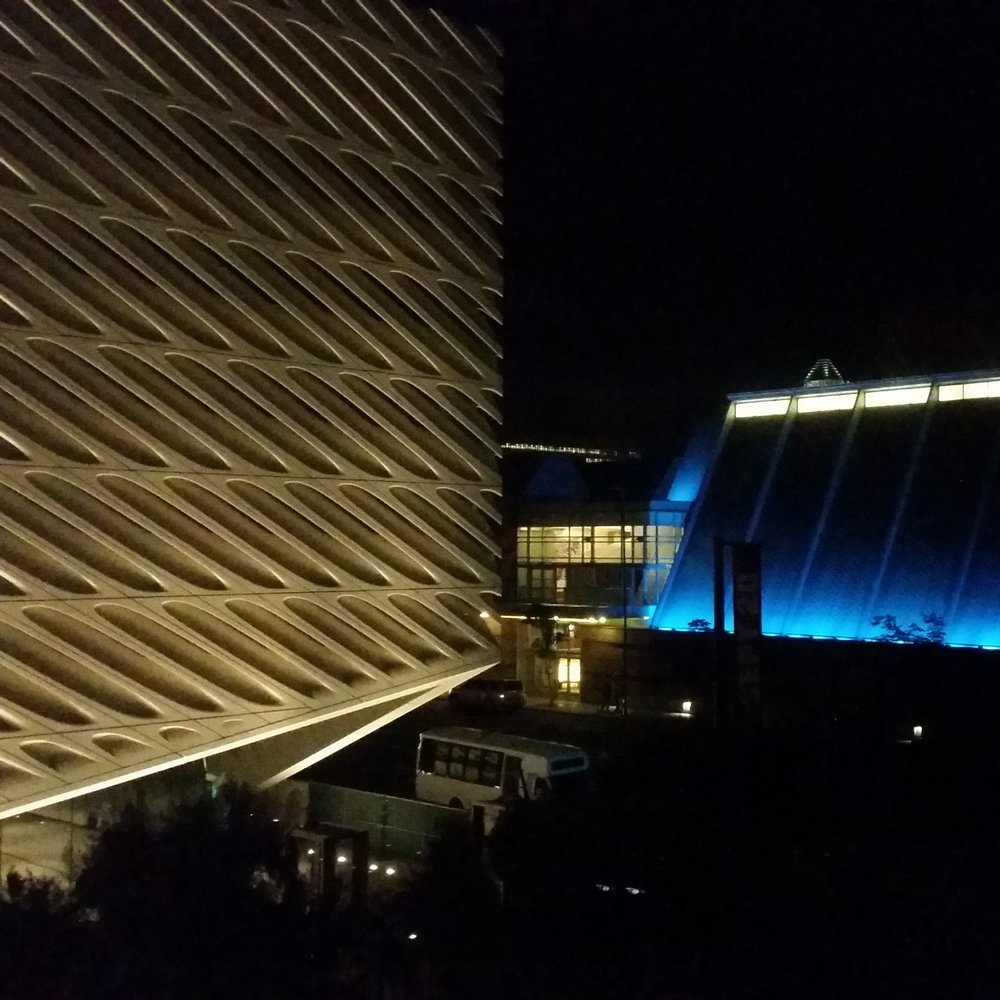 The Emerson - View from my apartment overlooking the Broad Museum of Modern Art and the Colburn School of Music at night - Apartments Near Me - Los Angeles, California The Emerson - View from my apartment overlooking the Broad Museum of Modern Art and the Colburn School of Music at night - Apartments Near Me - Los Angeles, California