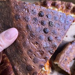 Pizza Pirates - Margarite pizza. Burned.