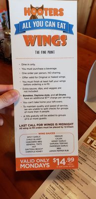 Menu photo 3 Hooters Etobicoke, ON