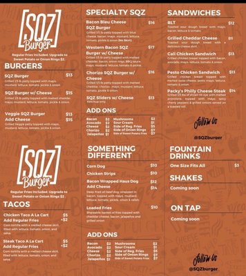 Menu photo 6 SQZ Burger Lodi, CA Menu photo 6 SQZ Burger Lodi, CA