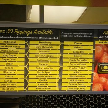 Loukoumania Café - Topping board - Cafes Near Me - Vaughan, Ontario